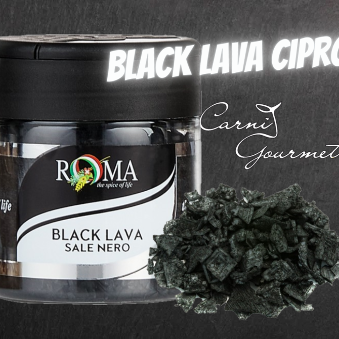 SALE BLACK LAVA FIOCCHI NERI DI CIPRO ROMA FINE FOODS vaso gr.85